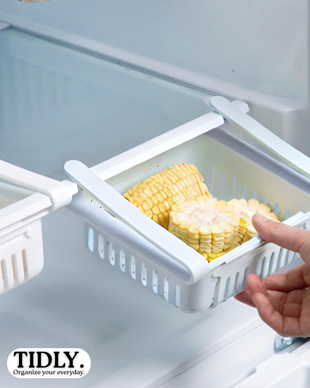 TIDLY Pull-Out Refrigerator Organizer Drawer