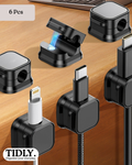 TIDLY Magnetic Cable Clips (6 pcs)