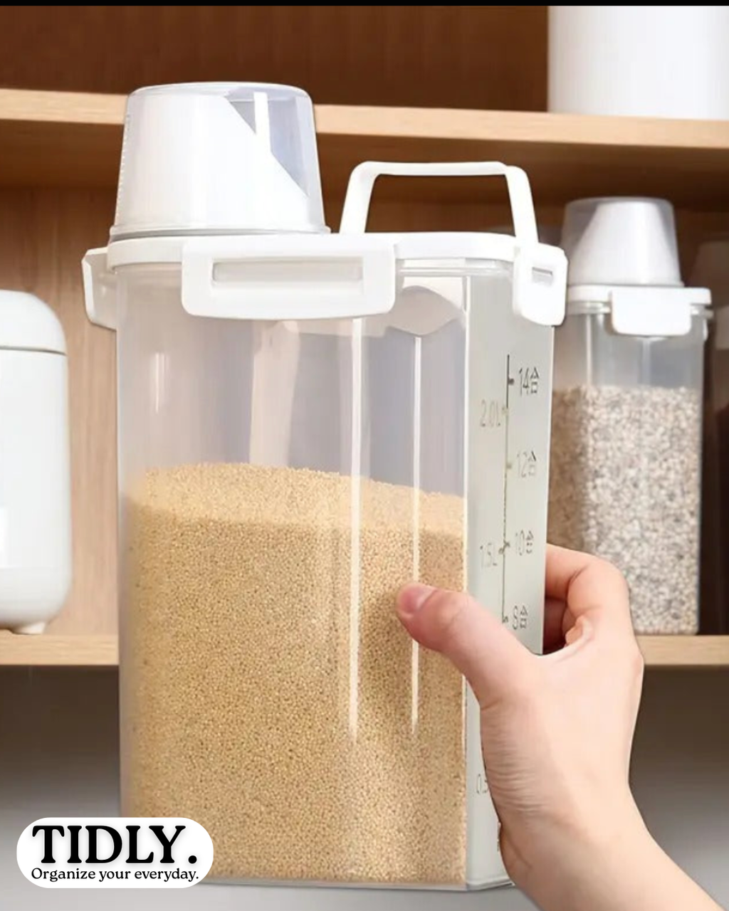 TIDLY Airtight Food Storage Container with Lid – Leak-Proof Kitchen Organizer