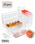 TIDLY Clear Drawer Organizers (25Pcs)